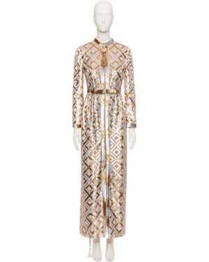 Valentino Long Sleeve Dress - Metallic
