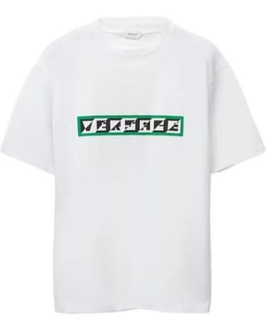 Versace Printed Cotton-Jersey Regular T-Shirt - White