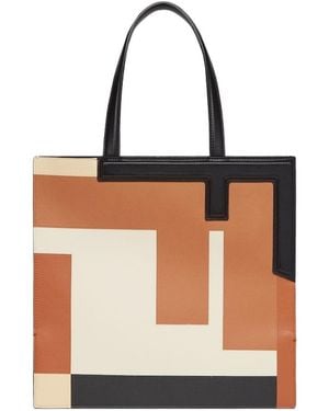 Fendi Flip Medium Tote Bag - White