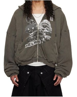 Lu'u Dan Zipper Hoodie - Grey