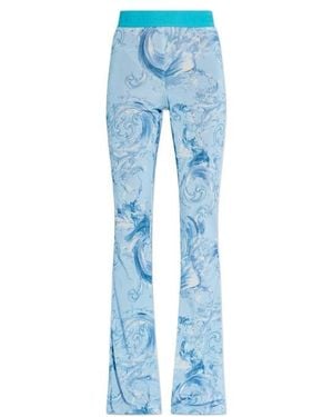 Versace Jeans Couture Couture Logo Waistband Flared-Leg Pants - Blue