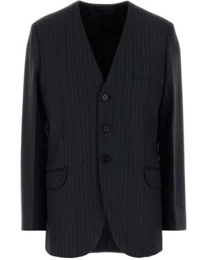 Jil Sander Pinstripe Single-Breasted Blazer - Black