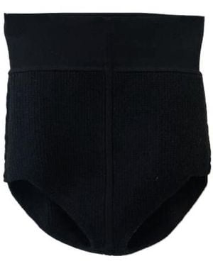 Rick Owens High-Waisted Waffle-Knit Shorts - Black