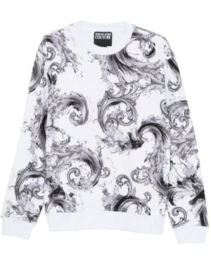 Versace Jeans Couture Patterned Sweatshirt - White