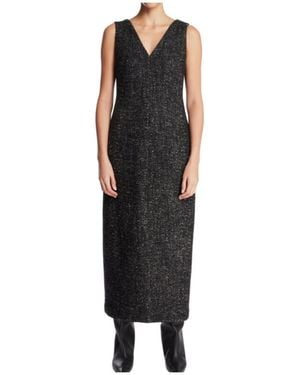 The Row Wool Midi Dress - Black