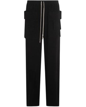 Rick Owens Wide Drawstring Cargo Trousers - Purple