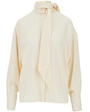 Etro Silk-Blend Jacquard Shirt With Silk Scarf And Paisley Motif - White