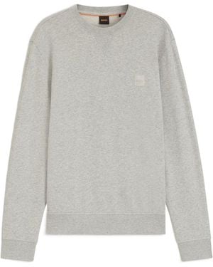 BOSS Long Sleeve Premium Cotton Sweatshirt - Gray