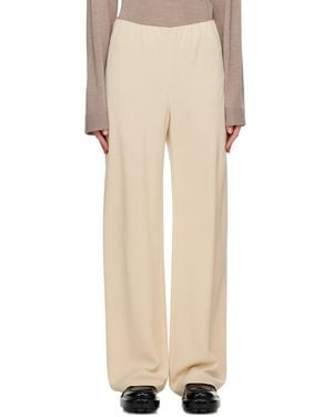 Vince Tailored Wide-Leg Trousers - Natural