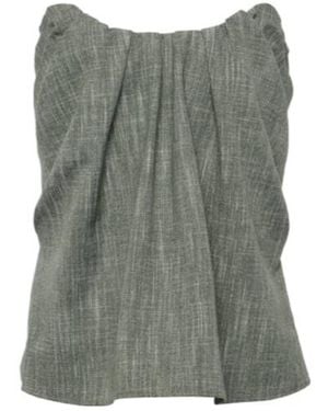 Co. Pleated Blouse - Grey