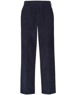 Fendi Corduroy Straight-Leg Trousers - Blue
