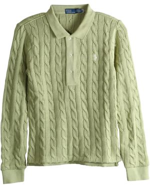 Polo Ralph Lauren Cable-Knit Polo Sweater - Green