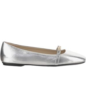 Pinko Chain-Embellished Ballet Flats - White