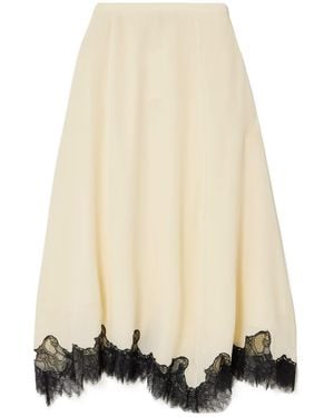 Ulla Johnson Rosine Lace-Trimmed Midi Skirt - Natural