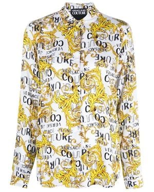 Versace Jeans Couture Couture All-Over Printed Long-Sleeved Shirt - Metallic