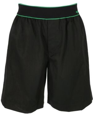 Bottega Veneta Mid Rise Stretched Bermuda Shorts - Black