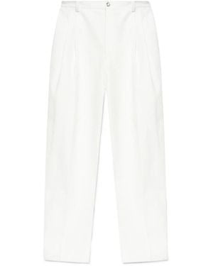 Givenchy Pleated Straight-Leg Trousers - White