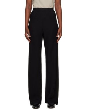 Wardrobe NYC Crepe Bias Cut Casual Trousers - Black