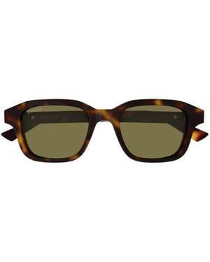 Gucci Rectangle Sunglasses - Green