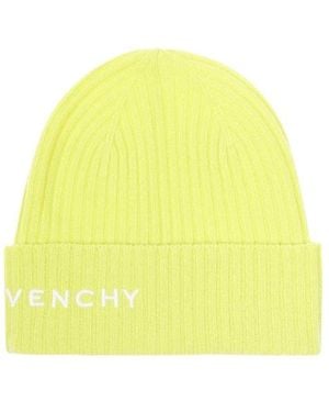 Givenchy Logo Woollen Cap - Yellow