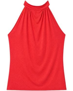 Amomento Jersey Halter Neck Top - Red