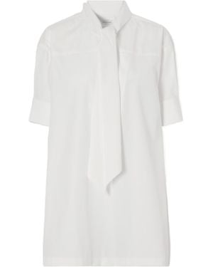 Dries Van Noten Tie-Detailed Cotton-Poplin Blouse - White