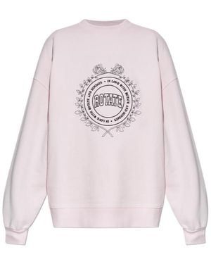 ROTATE BIRGER CHRISTENSEN Logo Embroidery Sweatshirt - Pink