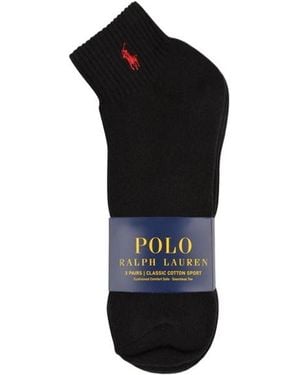 Polo Ralph Lauren Three-Pack Of Sports Socks - Black