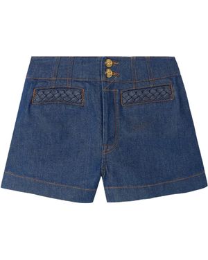 Zimmermann Awaken Denim Shorts - Blue