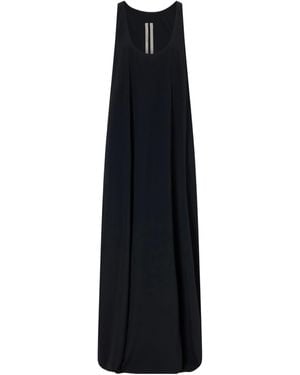 Rick Owens Tank Silk-Blend Georgette Gown - Black