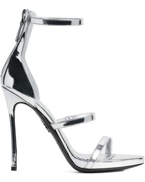 DSquared² Round-Toe Heeled Sandals - White