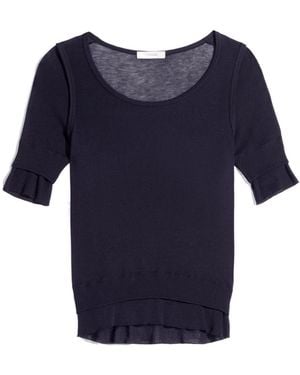 Lemaire Trompe L'Oeil Ribbed Top - Blue