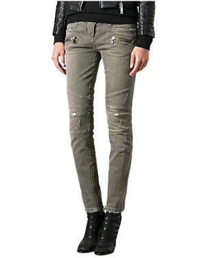 Balmain Jeans With Belt Loops - Grey