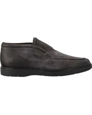 Tagliatore Round Toe Slip-On Loafers - Brown