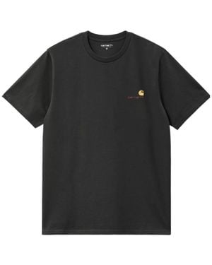 Carhartt S/S American Script T-Shirt - Black