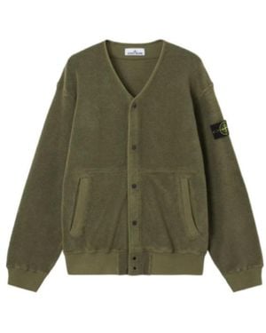 Stone Island Patch Pocket Cardigan - Green