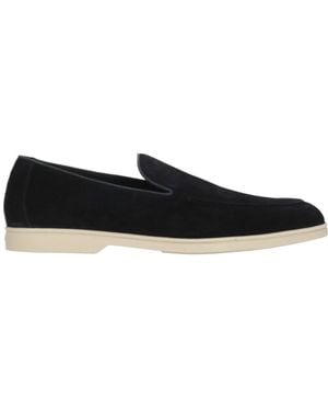 Doucal's Round-Toe Business Casual Shoes - Black