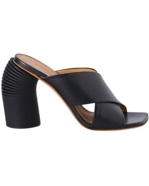 Off-White c/o Virgil Abloh Crossover Strap Heeled Mules - Black