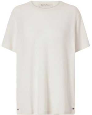God's True Cashmere Signature Knitted Cashmere T-Shirt - White
