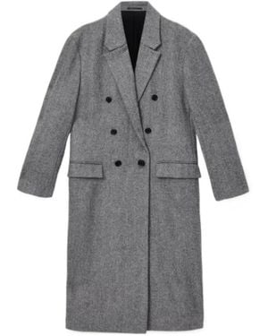 AllSaints Ezra Oversized Wool Coat - Grey
