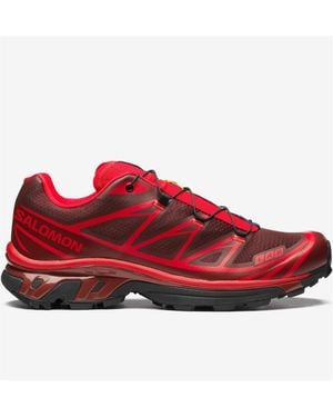 Salomon Lab Salomon Xt-6 Lace-Up Trainers - Red