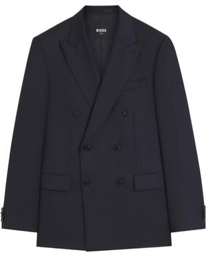 BOSS Double-Breasted Blazer - Blue