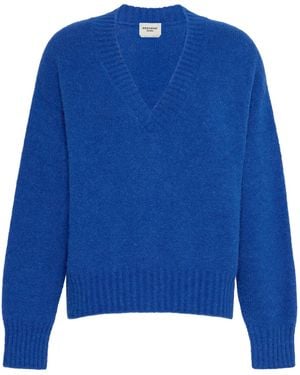 Weekend by Maxmara Visita V-Neck Knitted Sweater - Blue