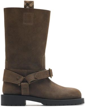Burberry Soft Saddle Low Boots - Brown
