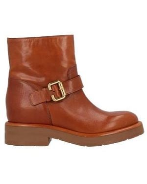 Chloé Motorcycle Ankle Boots - Brown