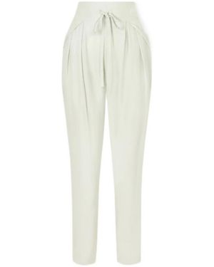 Sharon Wauchob Silk-Blend Straight-Leg Trousers - White