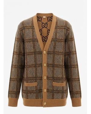 Gucci Reversible Button-Up Cardigan - Brown