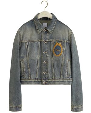 Dior Médaillon Cropped Jacket - Gray
