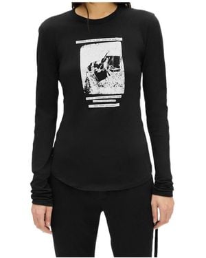 Ann Demeulemeester Dot Graphic-Print Ruched Top - Black