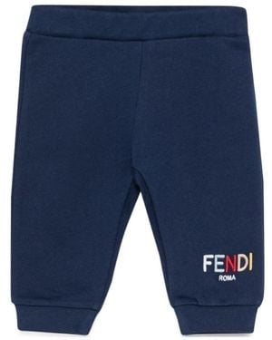 Fendi Elastic Waist Sweatpants - Blue